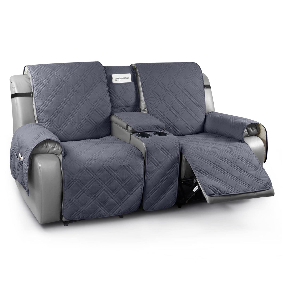Recliner Couch Covers with Console（2&3 Seater）NonSlip Loveseat