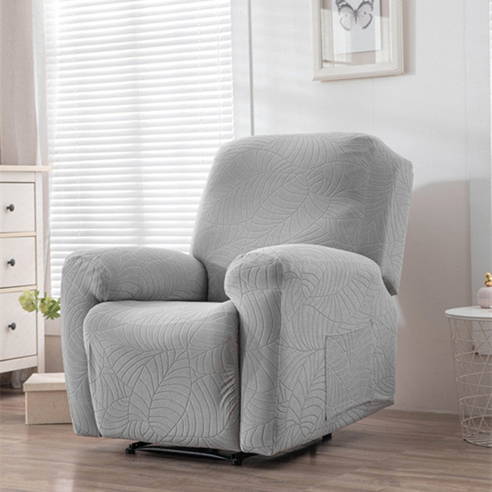 Recliner Cover Jacquard Large Leaf Split Recliner Chair Cover 4/6/8