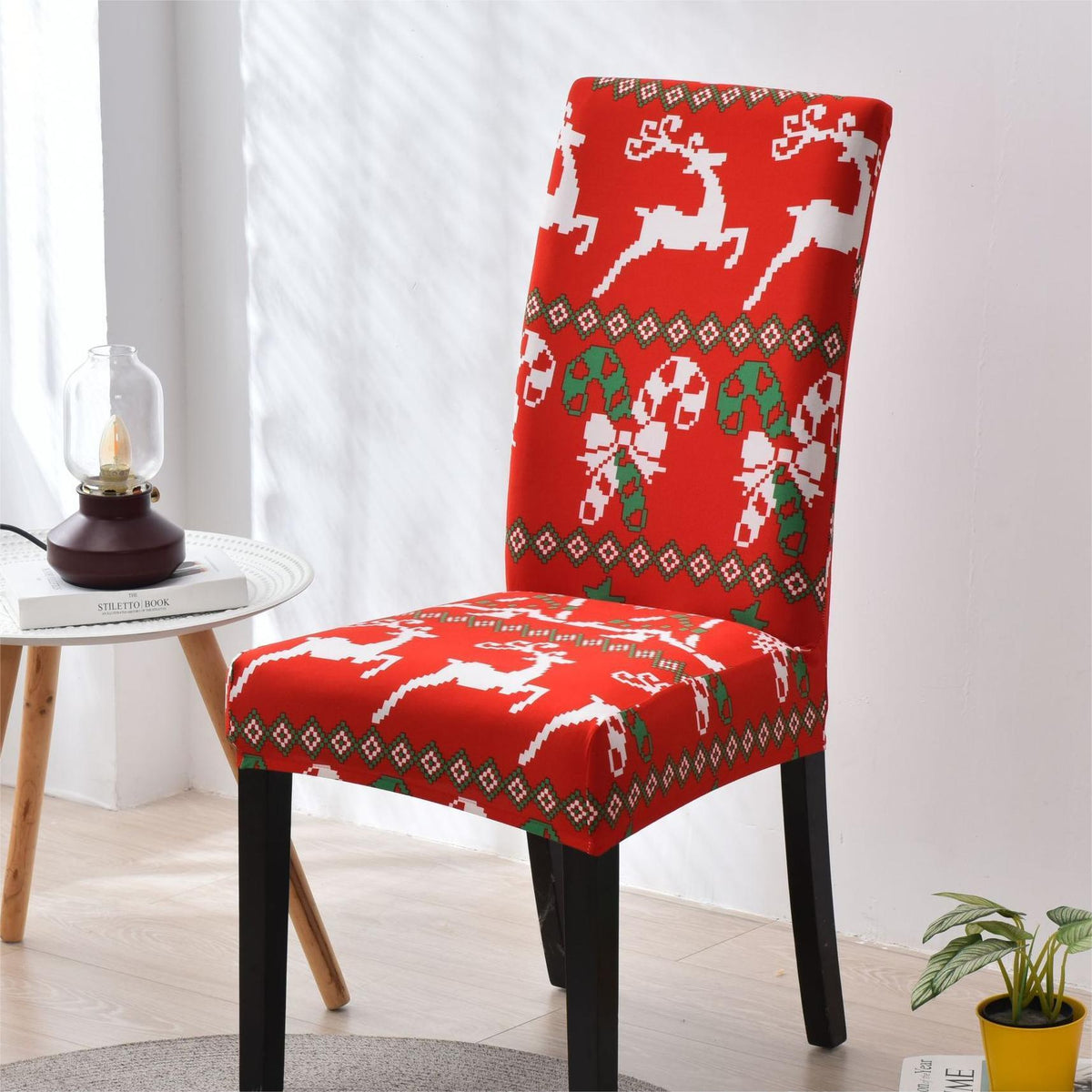 2023 New Christmas Dining Chair Covers for Christmas Decoration Sureix