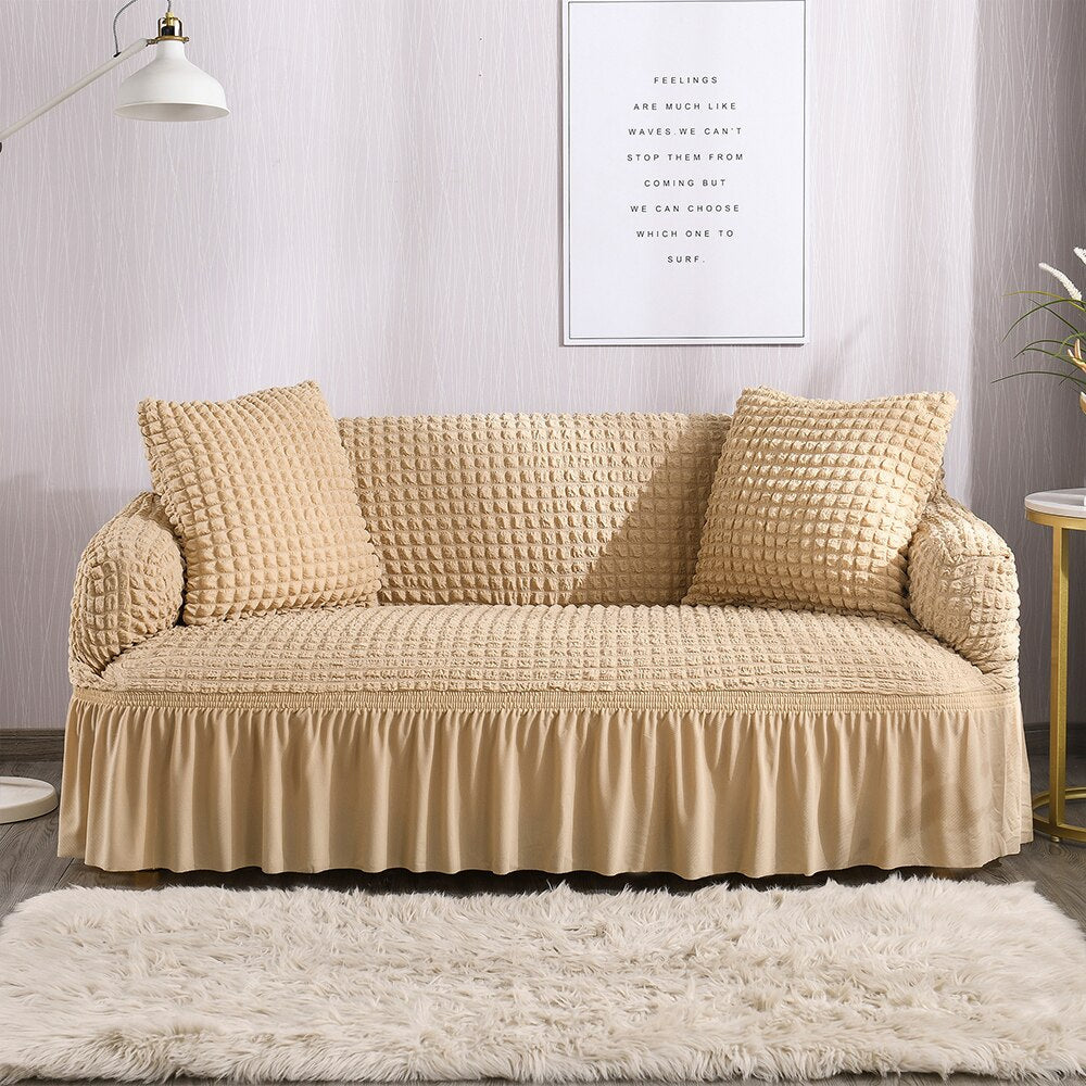 Elastic Stretch Plaid Couch Furniture Sofa Covers Armchair Slipcovers