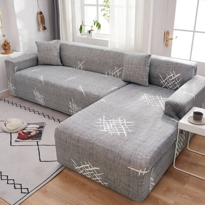 slipcover elastic couch which has Polyester Stretch sofa cover l shape