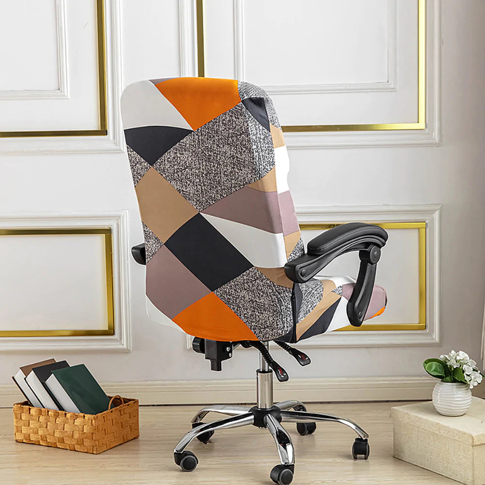 Spandex Print Stretch Office Chair Cover Sureix