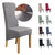 XL Size Solid Color Long Back Chair Covers