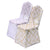Flower Printed Chair Covers Gold