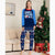 Blue Snowman Print Christmas Family Matching Pajamas