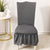 High Elasticity Skirt Chair Cover Dark Gray