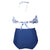 Ruffle Print  Blue Bikini Family Matching Swimwear