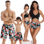 Family Matching Crossover Printed Swimsuits
