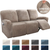 Soft Velvet Recliner Sofa Cover Grey