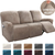 Soft Velvet Recliner Sofa Cover Burgundy