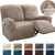 Stretchy Velvet Recliner Sofa Cover Stone Blue