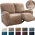 Stretchy Velvet Recliner Sofa Cover Taupe