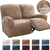 Stretchy Velvet Recliner Sofa Cover Brown