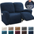 Stretchy Velvet Recliner Sofa Cover Taupe