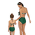 Ruffle Print Green Bikini Family Matching Swimwear
