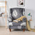 2 Pieces Stretch Pattern Wingback Chair Cover