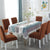 Wrinkle Resistant Dining Table Cover Chair Cover Set