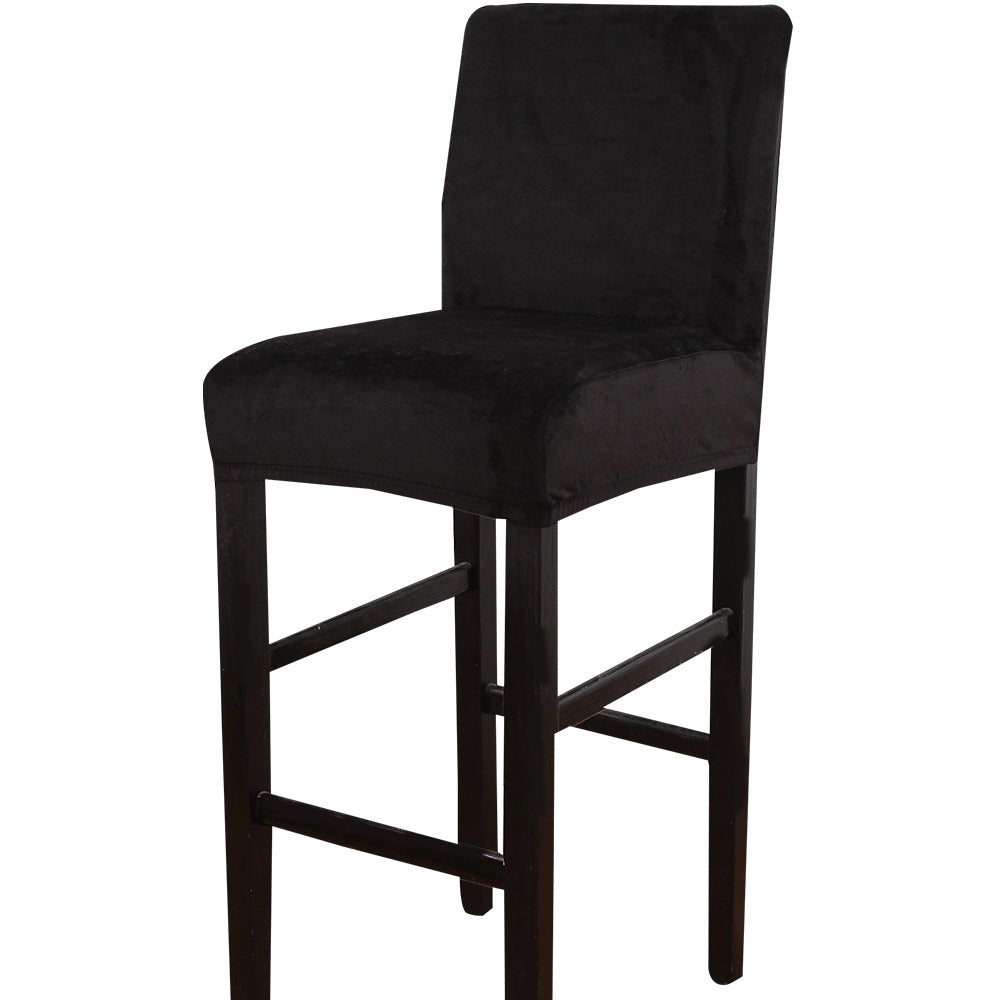 Solid color Bar Stools Chair Cover stretch velvet chair cover– Sureix