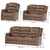 Velvet Recliner Sofa Cover with Middle Console Slipcover For 1/2/3 Seater